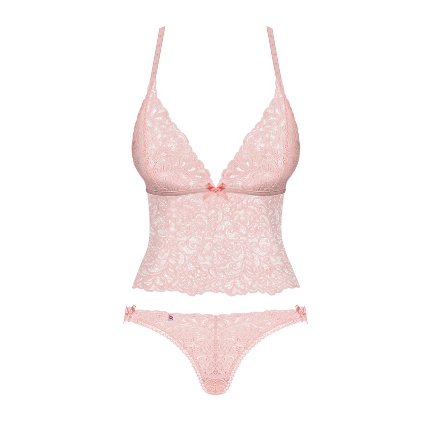 Completino intimo Obsessive Delicanta top & panties rosa