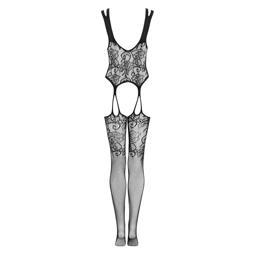OBSESSIVE F213 BODYSTOCKING BLACK PATTERNED 50005-7