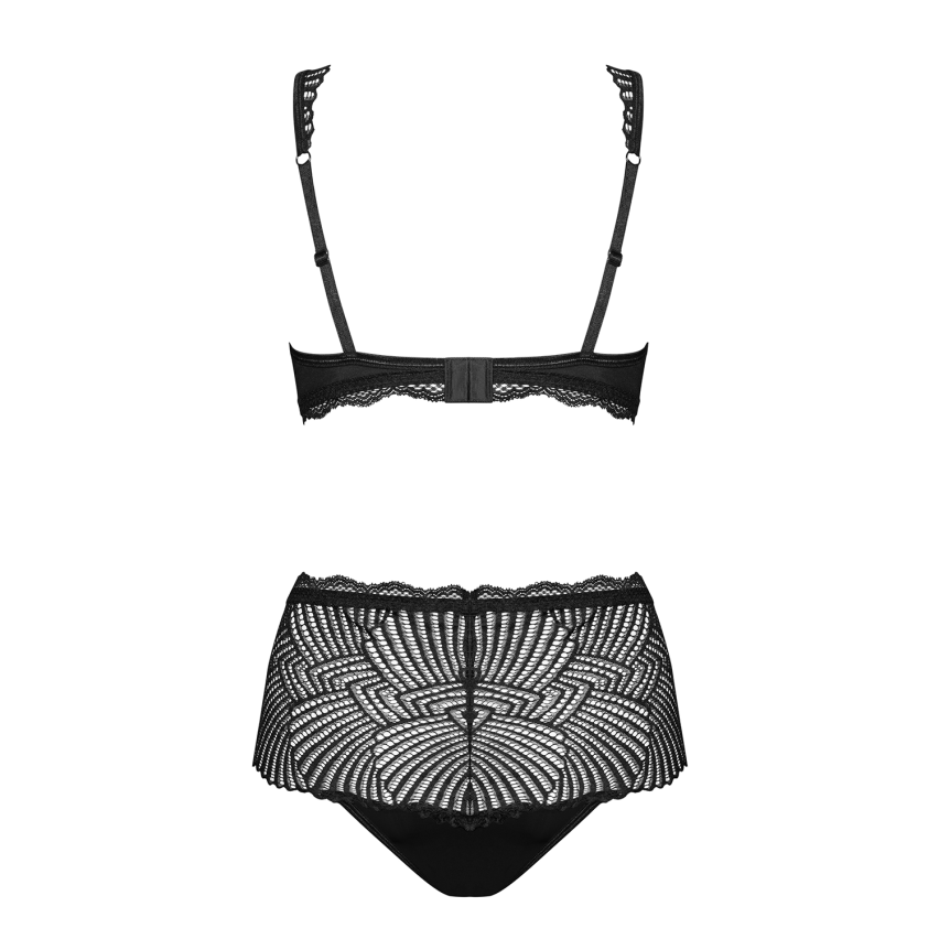 Coordinato reggiseno + slip vita alta pizzo Obsessive Klarita 2 pezzi