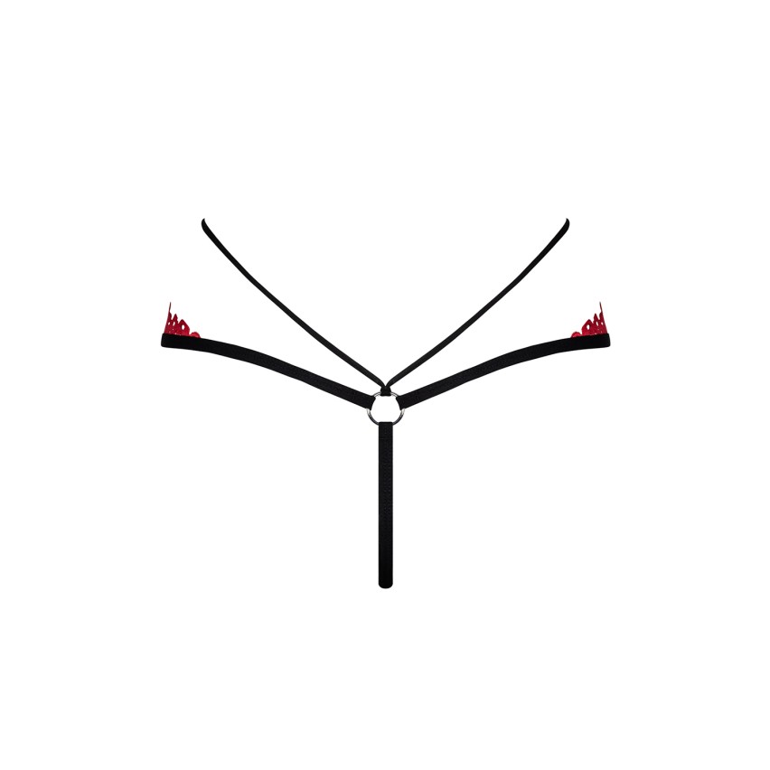 Perizoma filo rosso pizzo Obsessive Mettia thong