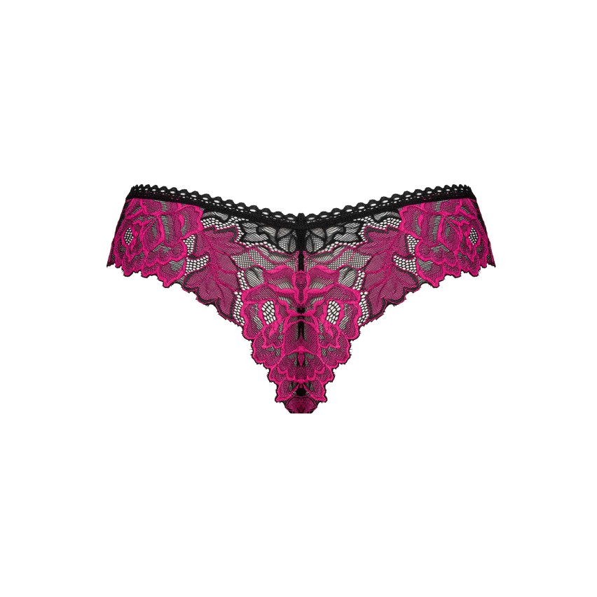 Sexy panties in pizzo nero e fucsia Obsessive Rosenty 
