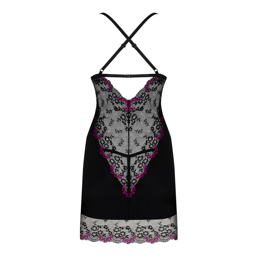 Sottoveste + perizoma Vanessme Obsessive pizzo sexy