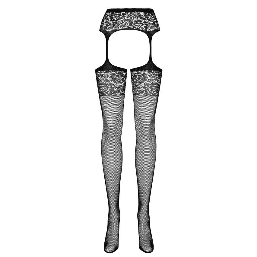Sexy collant calze e reggicalze Obsessive aperto S500