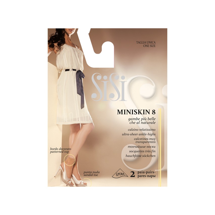 Calzini donna velatissimi Sisi Miniskin 8 den 2 paia