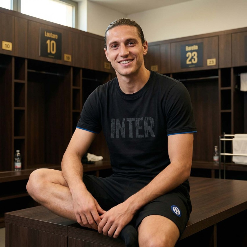 Completino bimbo/uomo corto in cotone Inter PGMP1001