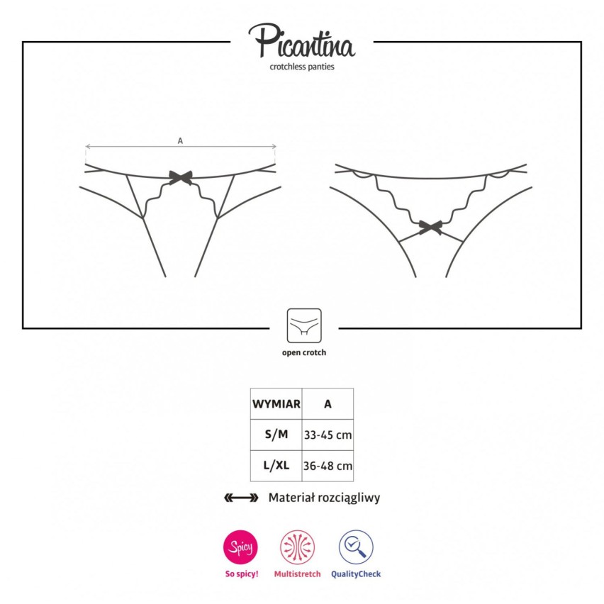 Sexy perizoma Obsessive Picantina Crotchless Thong cavallo aperto