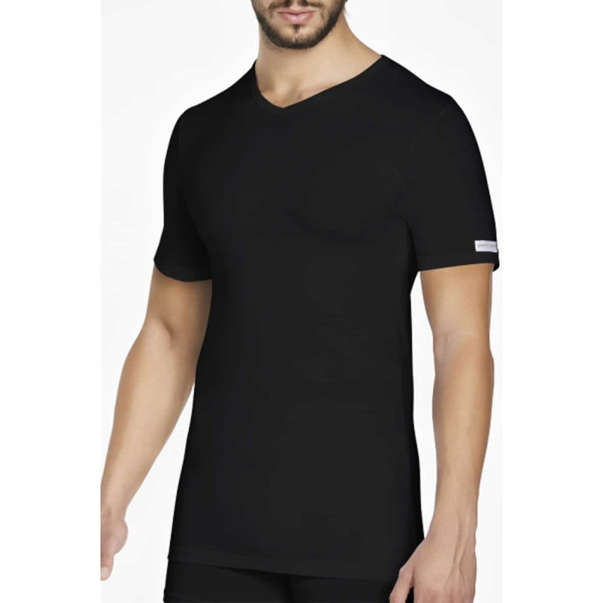 Maglia da uomo a punta mezza manica Pierre Cardin pcu101 in cotone bi-elastico 