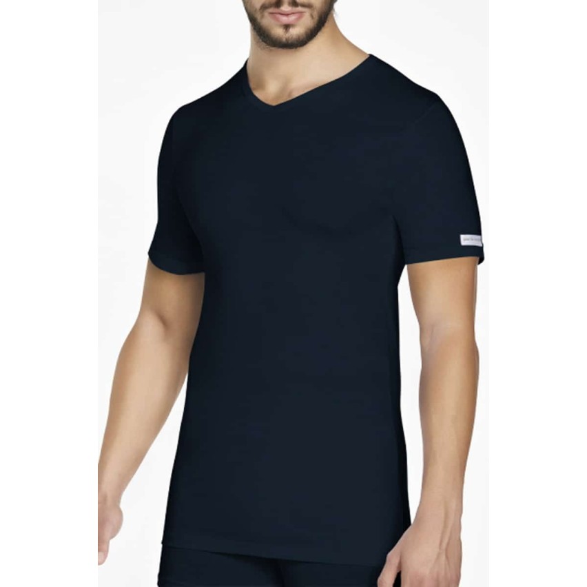 Maglia da uomo a punta mezza manica Pierre Cardin pcu101 in cotone bi-elastico 