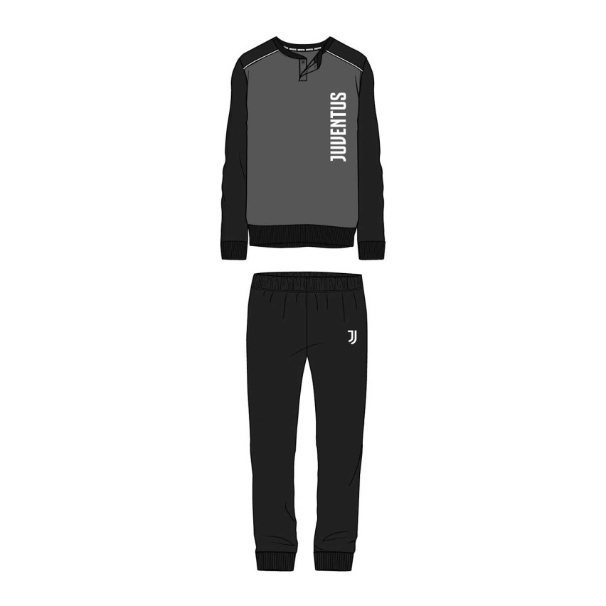 Pigiama ufficiale Juventus in caldo cotone bianconero PIGJ 1190