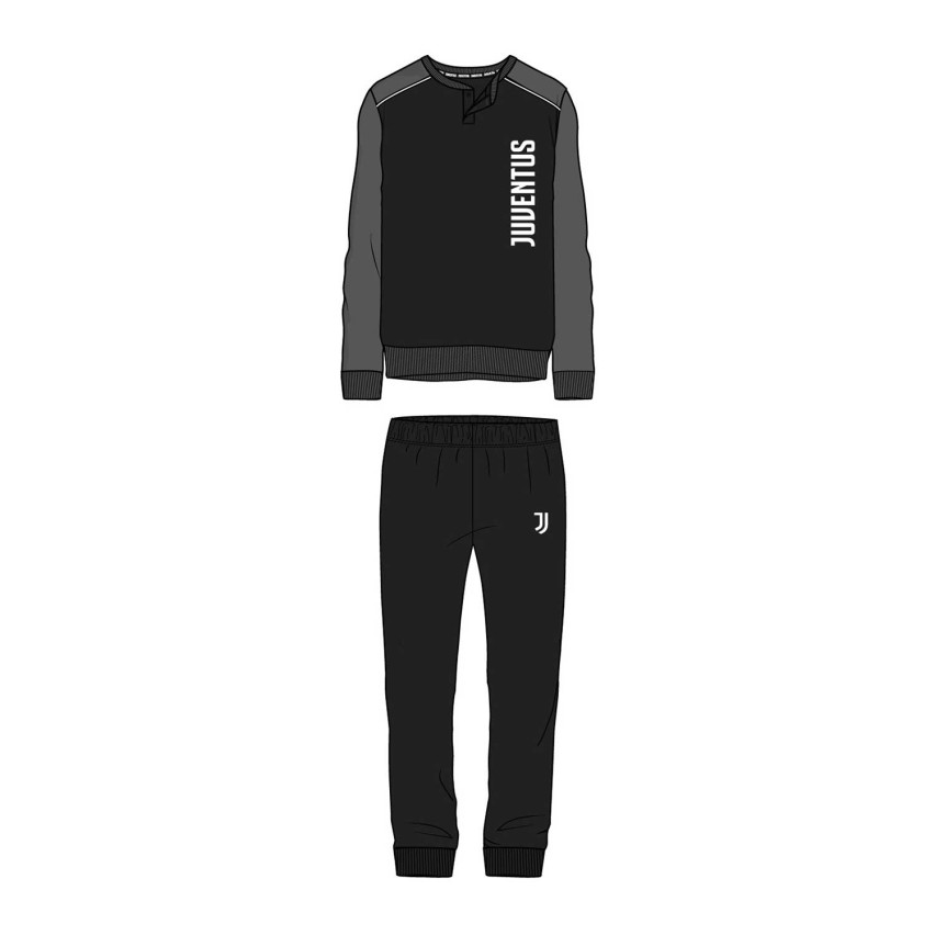 Pigiama ufficiale Juventus in caldo cotone bianconero PIGJ 1190