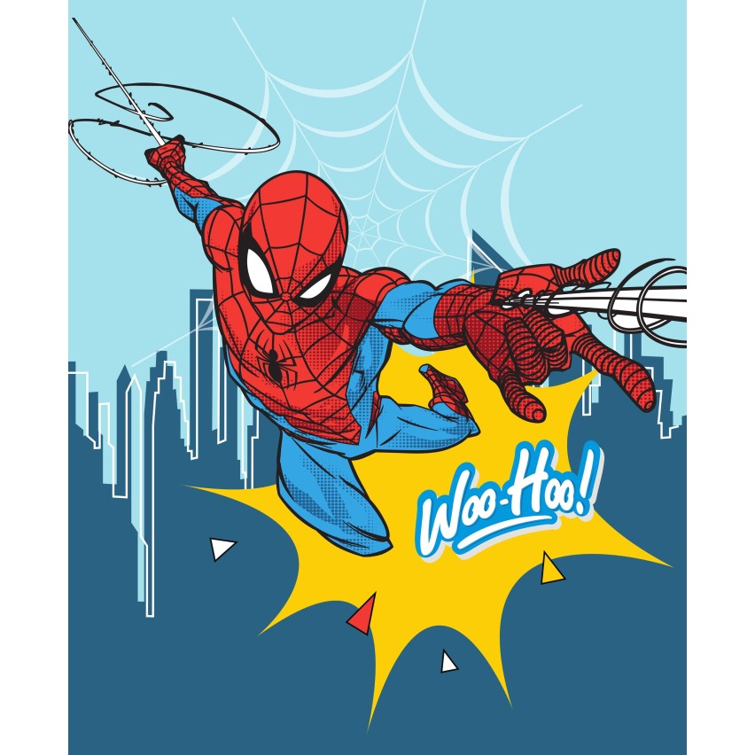 Plaid Marvel stampa Spiderman in coral Disney 