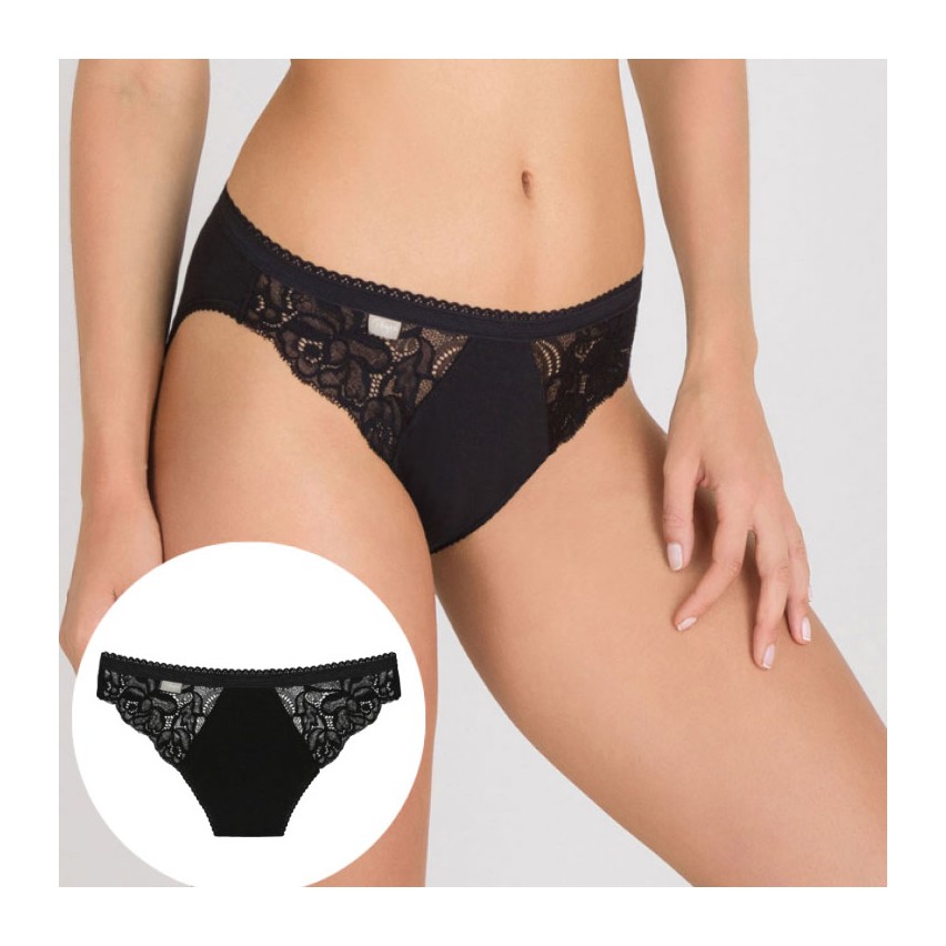 Slip donna sgambato Playtex P00BS in pizzo cotone elasticizzato 