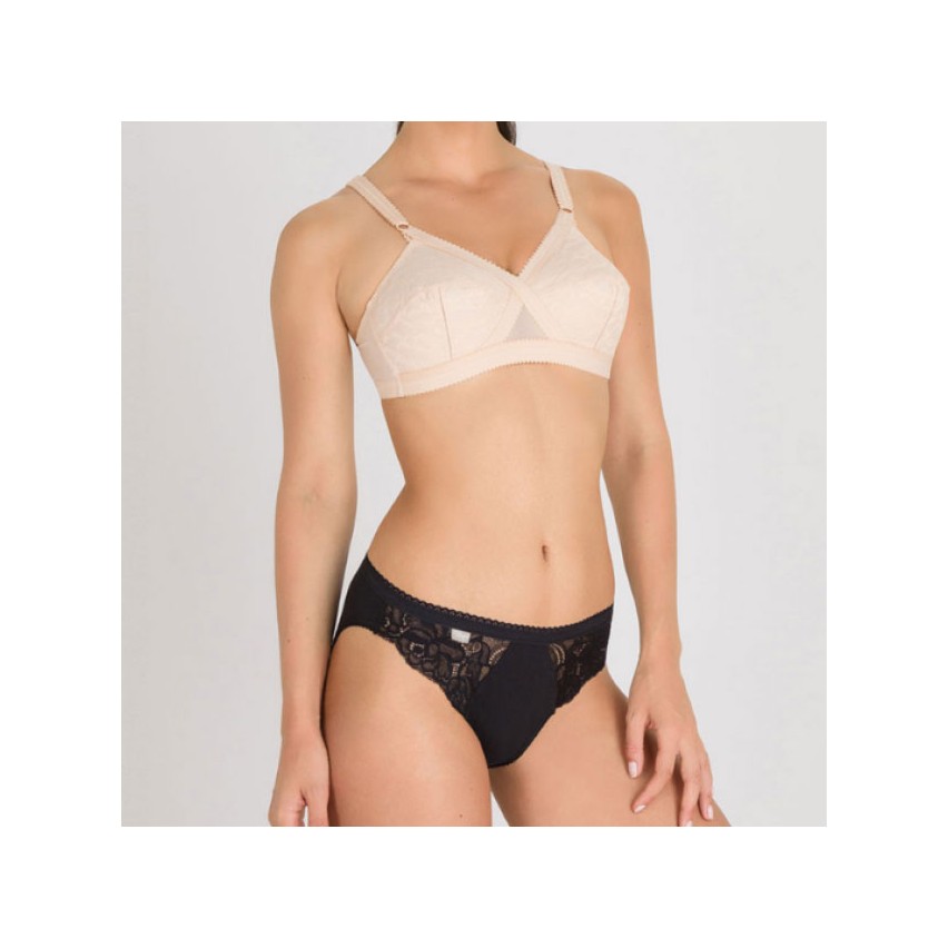 Slip donna sgambato Playtex P00BS in pizzo cotone elasticizzato 