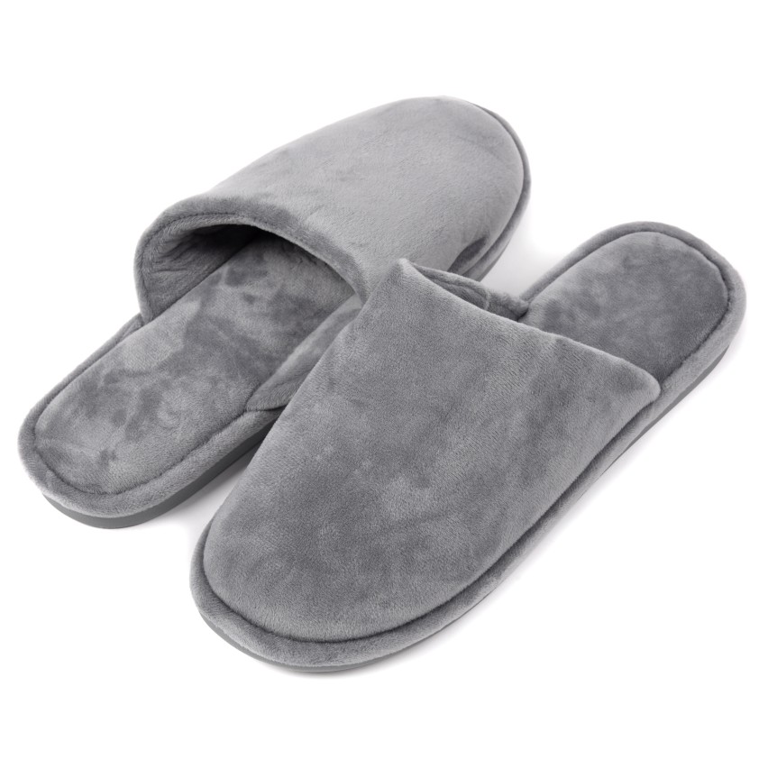 Pantofole uomo invernali antiscivolo calde velluto liscio Preziosa 0023 grigio