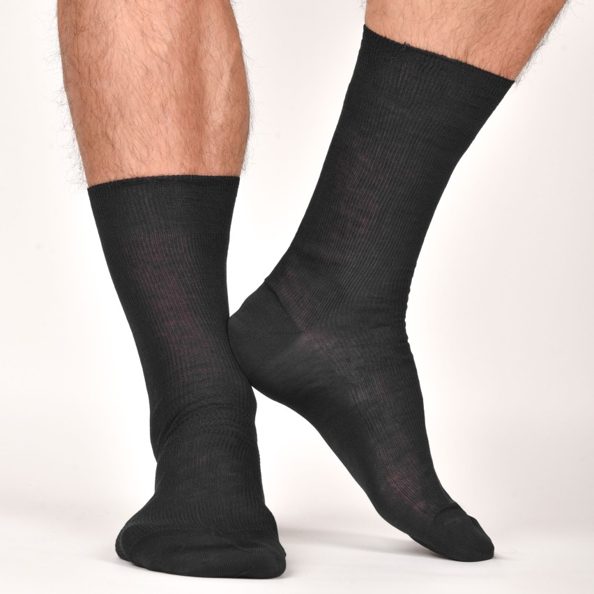 Calze corte da uomo a costine Prisco 908 in 100% puro cotone 3paia