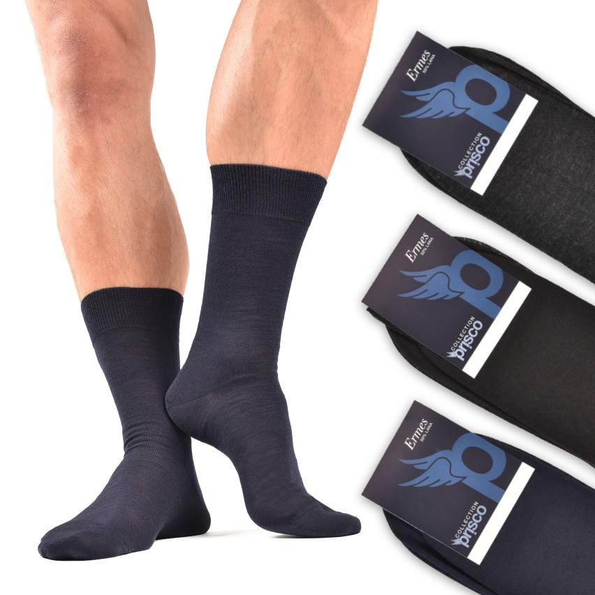 Calza corta in lana assortito Prisco Ermes 3 paia