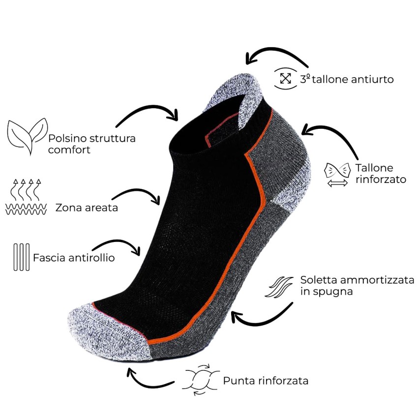 Calzini da lavoro rinforzati JOB 02 Prisco 3 paia