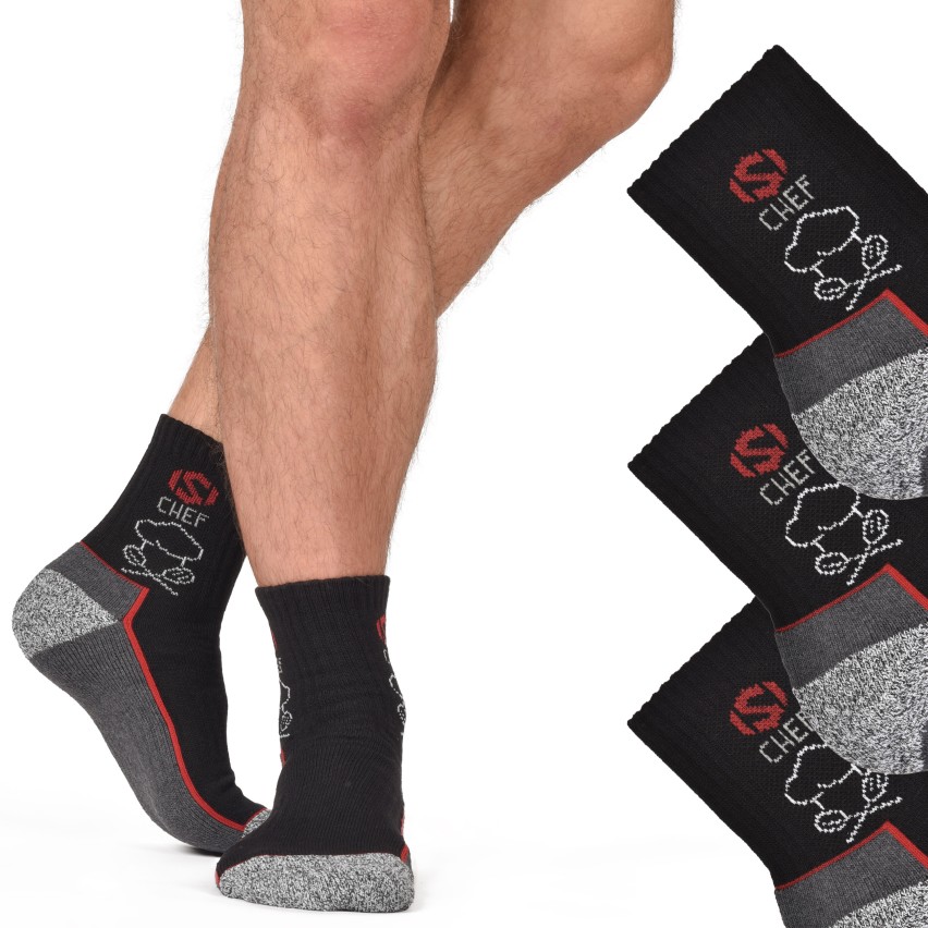 Calze corte da lavoro Chef rinforzate JOB 12 Prisco 3 paia