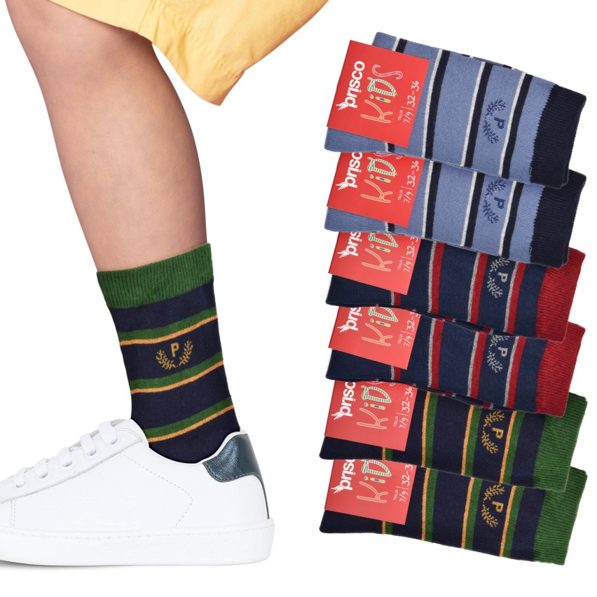 Calze bambino corte Prisco Tarzan var B caldo cotone 6 paia