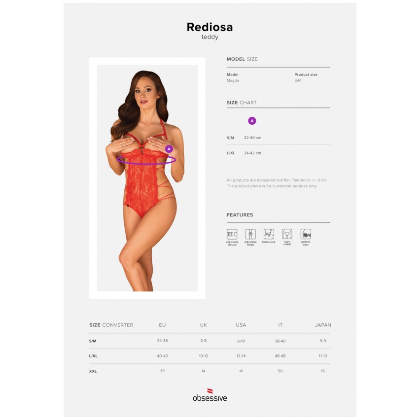 Body aperto seno e cavallo scoperto sexy hot teddy Obsessive Rediosa