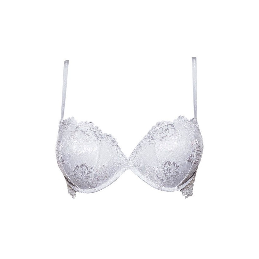 Reggiseno Balconcino Push Up +2 Taglie - In Pizzo, Con Ferretto, Chiusura Posteriore