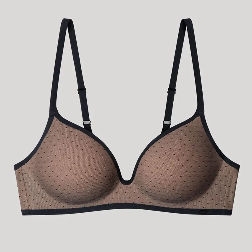 Reggiseno senza ferretto tulle a pois Gisela 10044
