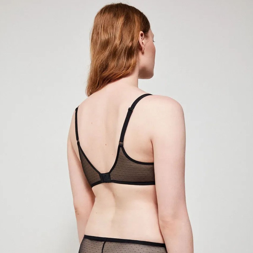 Reggiseno senza ferretto tulle a pois Gisela 10044
