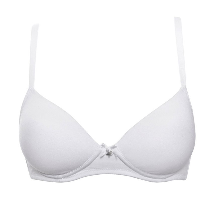 SIELEI Reggiseno 1458 Senza Ferretto Natural Cotton - Bianco - Morbido E Comodo