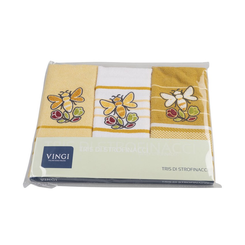 Set 3 strofinacci spugna di cotone tinta unita -  | Coin Ecom