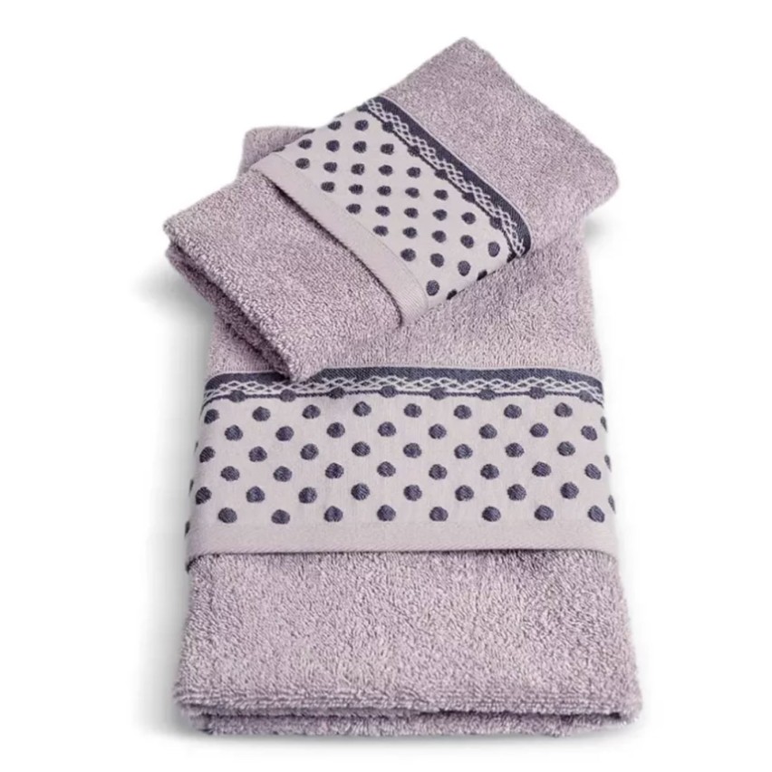 Set Asciugamani Emanuel Ungaro - 2 Pezzi 100% Cotone, Grigio Bilbao - Foto 4