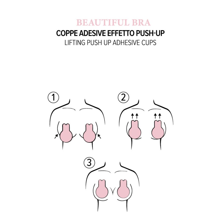Coppe adesive Love and Bra Beautiful Bra effetto push-up Pelle