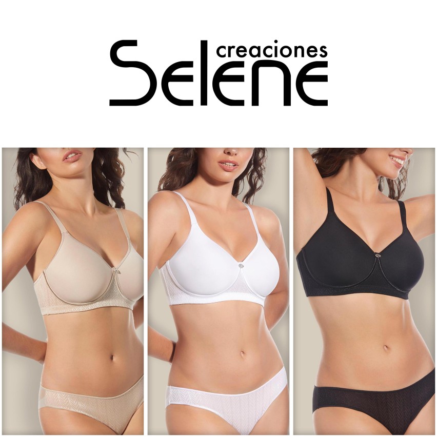 Reggiseno senza ferretto preformato Selene Manuela microfibra e tulle