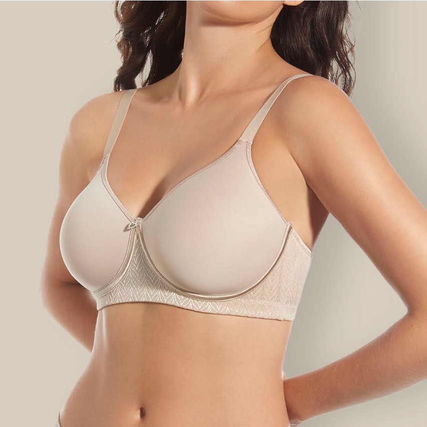 Reggiseno senza ferretto preformato Selene Manuela microfibra e tulle