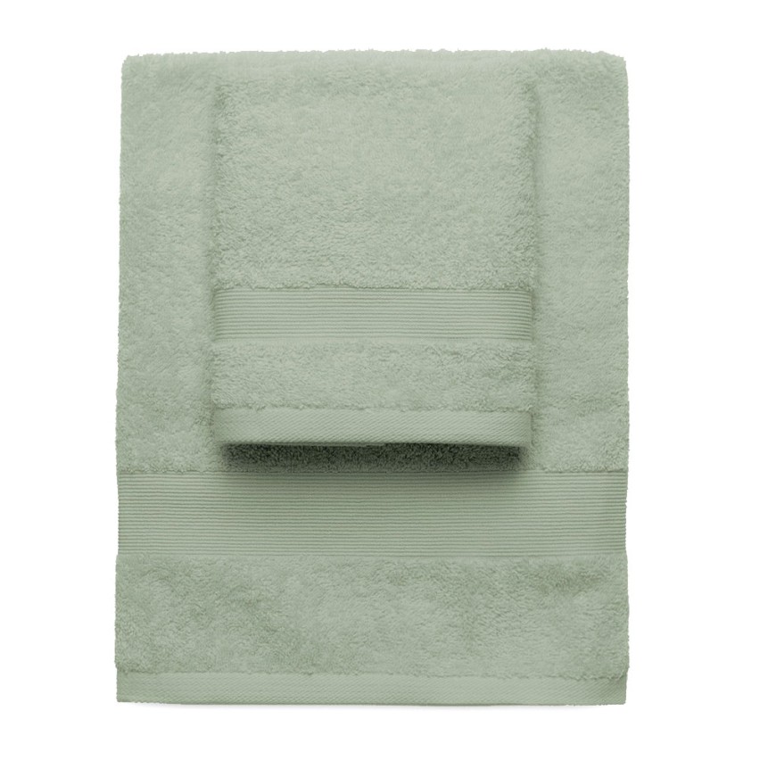Set asciugamani Pompea viso + ospite spugna cotone aloe