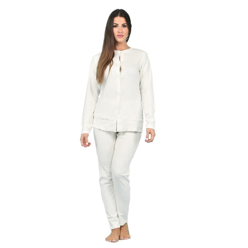 Pyjama D'hiver Femme Vilfran - Taille 52 - En Felpe - Col Serafino - Neuf Avec étiquettes