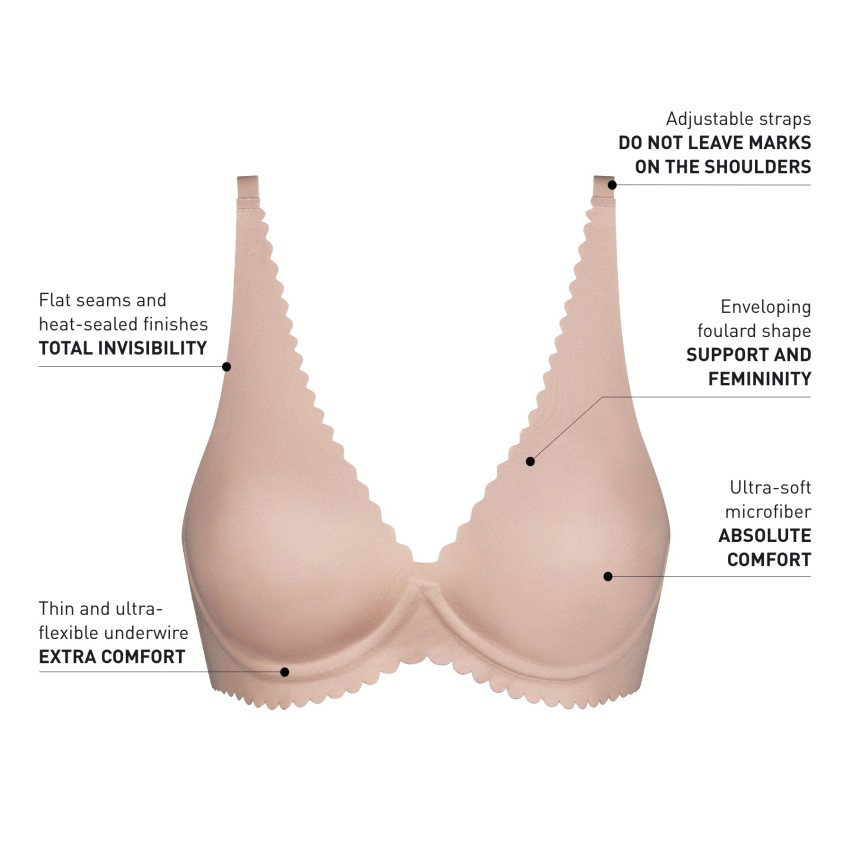 Reggiseno donna con ferretto effetto seconda pelle Dim D0DF8