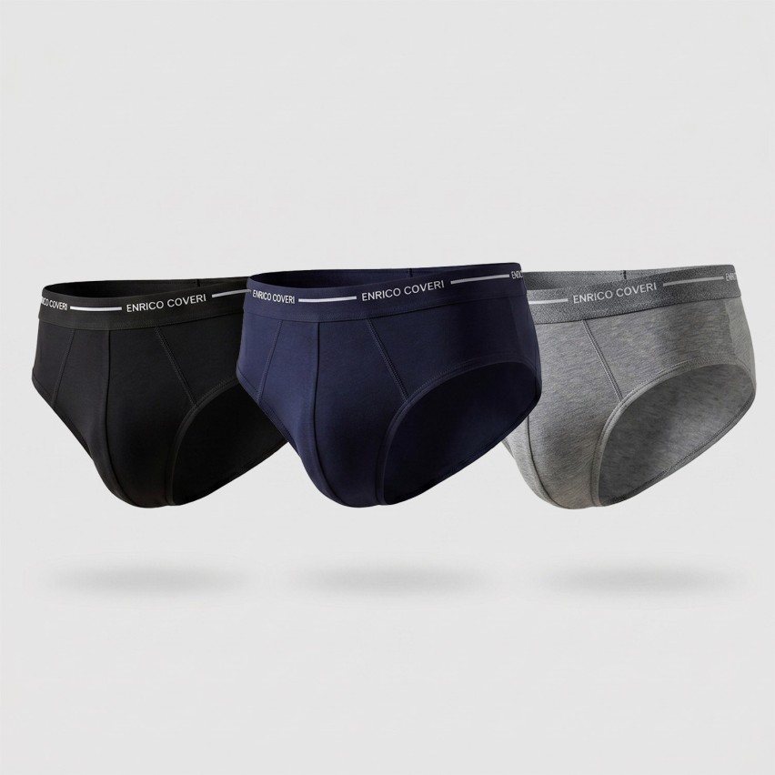 Slip uomo Enrico Coveri es1000 cotone elastico 3 pz
