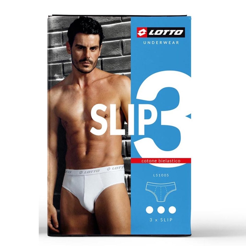 Slip uomo Lotto ls1005 cotone elasticizzato 3 pezzi