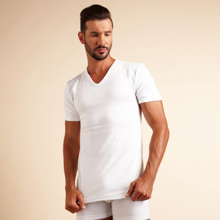 Maglie caldo cotone Snelly uomo scollo a V 3 pezzi 7011
