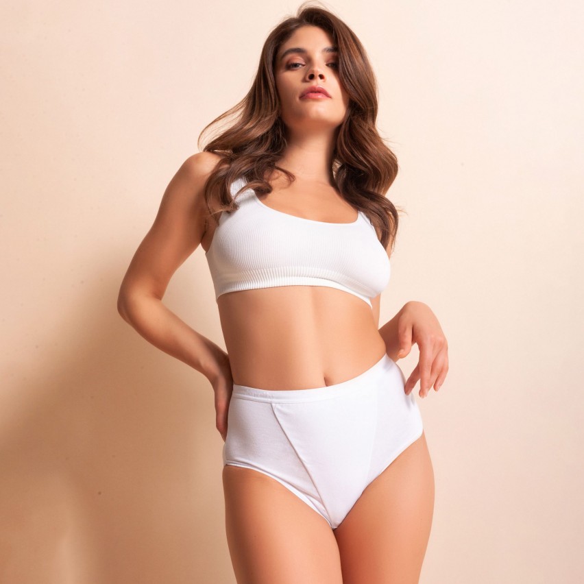 Slip midi da donna contenitivo Snelly v135 in cotone elasticizzato 6 pezzi 