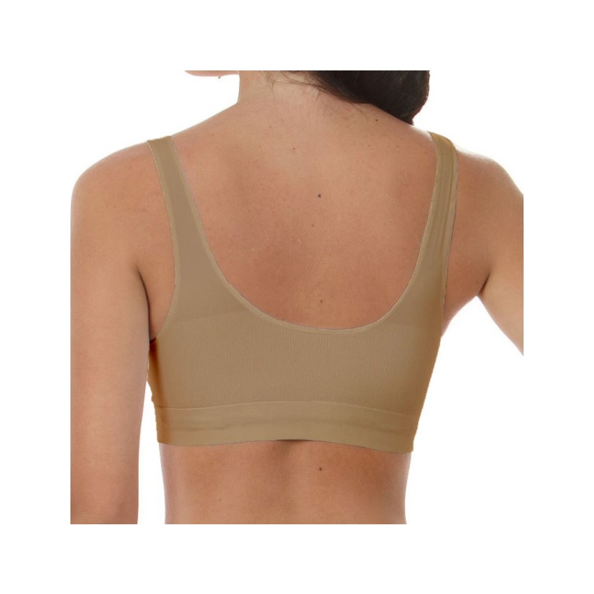 Reggiseno brassiere spalla larga in microfibra elasticizzata modellante
