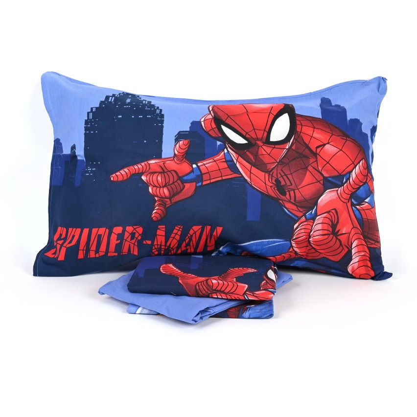 Completo Letto Spiderman 3 Pezzi - Set Lenzuola Originale Marvel Per Bambini - Foto 2