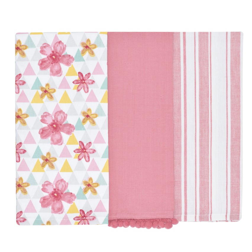 Strofinacci da cucina cotone Preziosa Calisè 3 pezzi-D