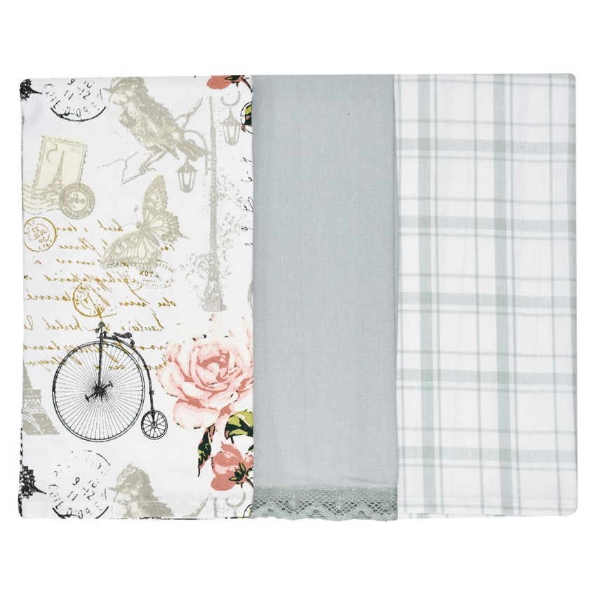 Strofinacci da cucina cotone Preziosa Calisè 3 pezzi-F