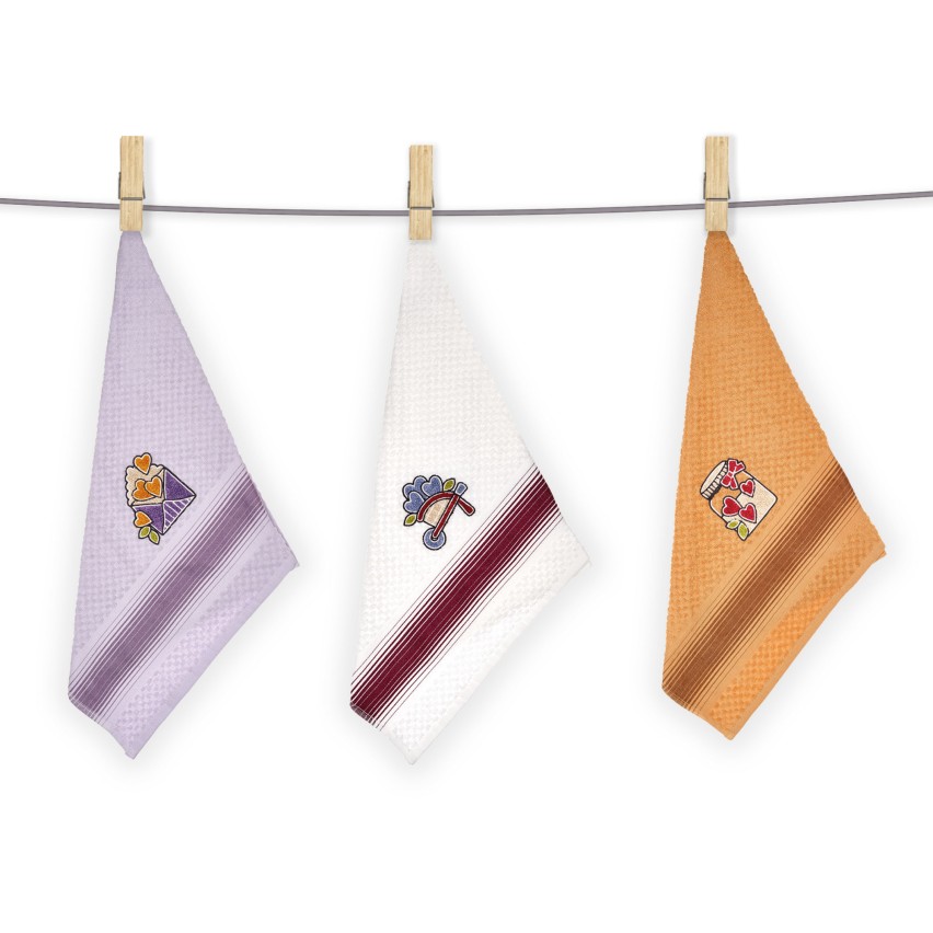 Top Towel - Confezione da 3 strofinacci da cucina - Strofinacci in spugna 100% cotone - Set di panni stampati jacquard Malayita, 3205