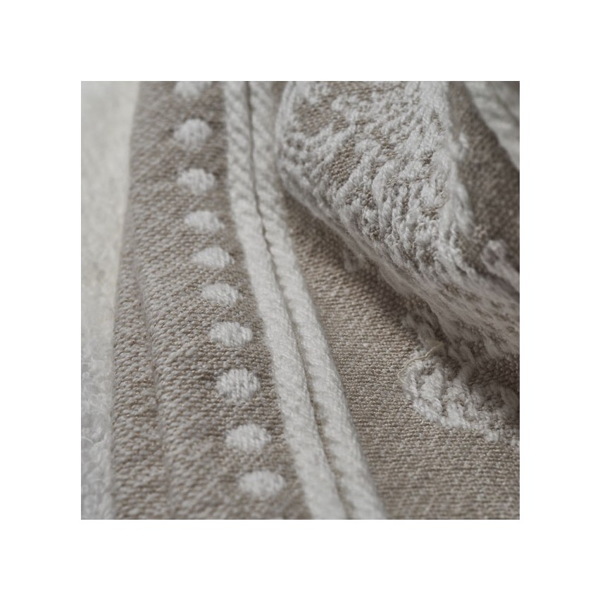 Vingi set asciugamani viso + ospite cotone Sveva panna