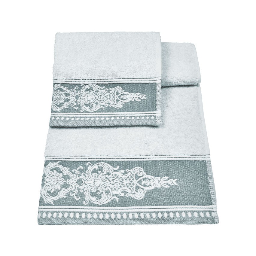 GUZZINI Botanical Set Asciugamani Bagno – 60x110cm Viso + 40x60cm Ospite – Cotone E TENCEL Lyocell Certificato OekoTex