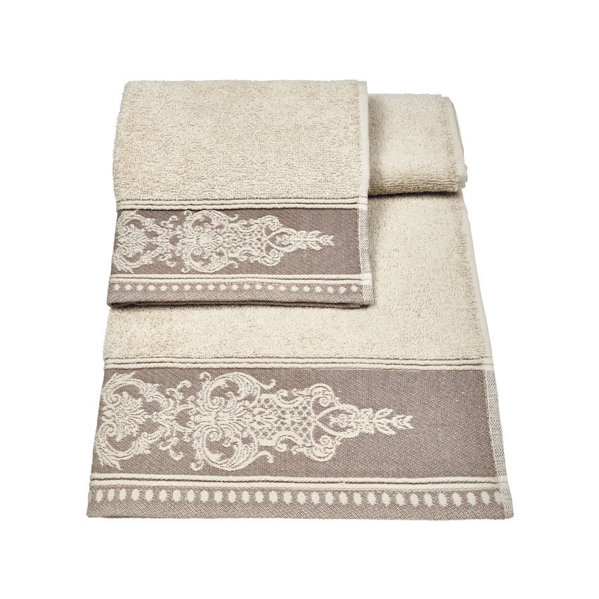 Set Serviettes 1 Visage + 1 Invité 100% Coton éponge Botticelli Home - Neuf Avec étiquettes