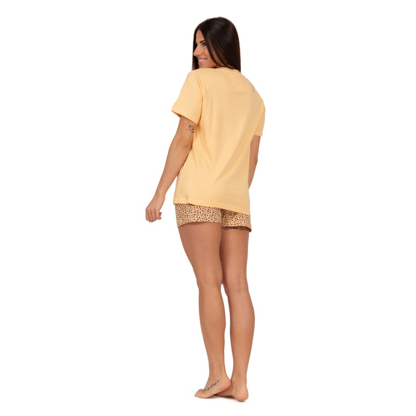 Pigiama cotone estivo donna Infiore animalier 1835