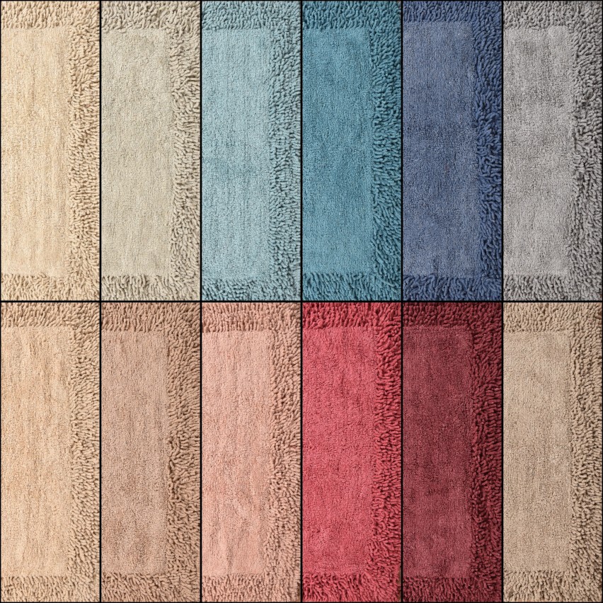 Tappeto bagno 100% cotone naturale Preziosa tinta unita BAT.0006